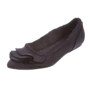 Pedro Garcia Satin Pointed-Toe Flats Size 9